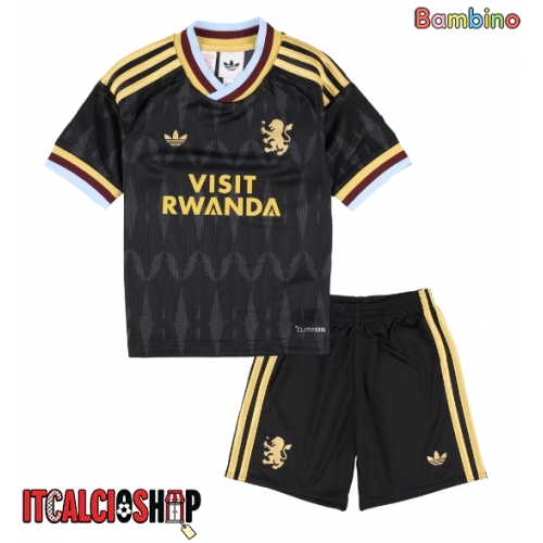 Aston Villa Boubacar Kamara #8 Seconda Maglia Bambino 2026-27 Manica Corta (+ Pantaloni corti)